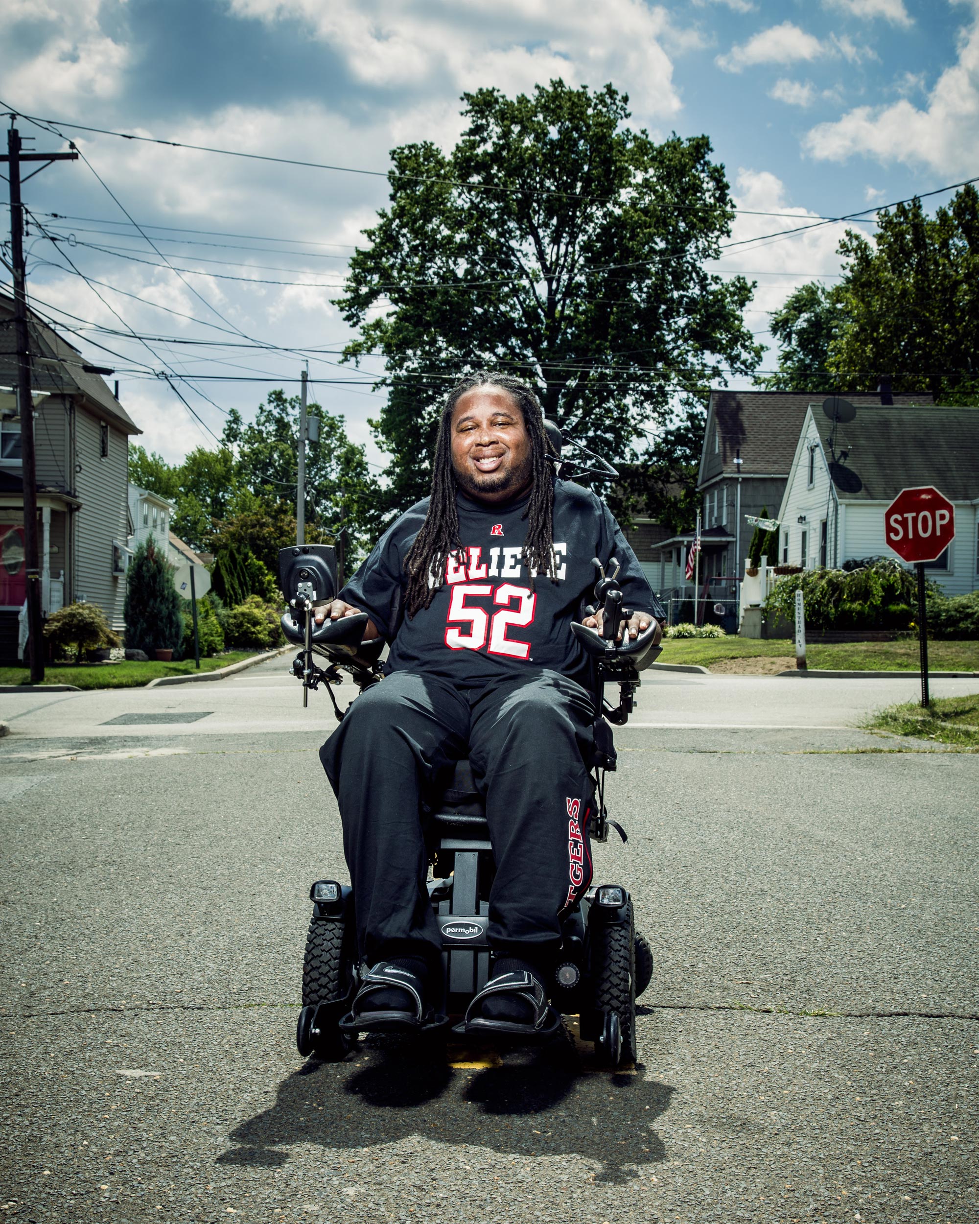 Eric LeGrand at his home in Avenel, NJ  for Rutgers University